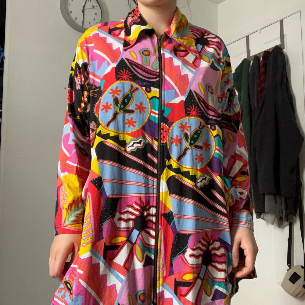 Colorful Abstract Patterned Shirt